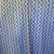 Multi color Wave Designs Print spandex fabric stretches to all 4 sides sold by yards